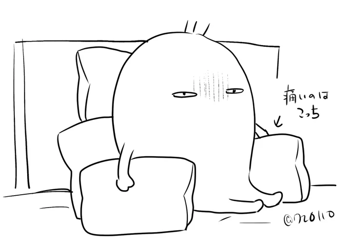 人類の宿業四十肩に襲われてて、夜絶妙にいや~~な痛みでどういう姿勢で横になっても寝れないので、色んな情報を参考にエコノミークラスみたいな姿勢を試してみたら意外と良かった(起きたら水平になってましたが)
まだ利き腕じゃなかったのが幸い… 