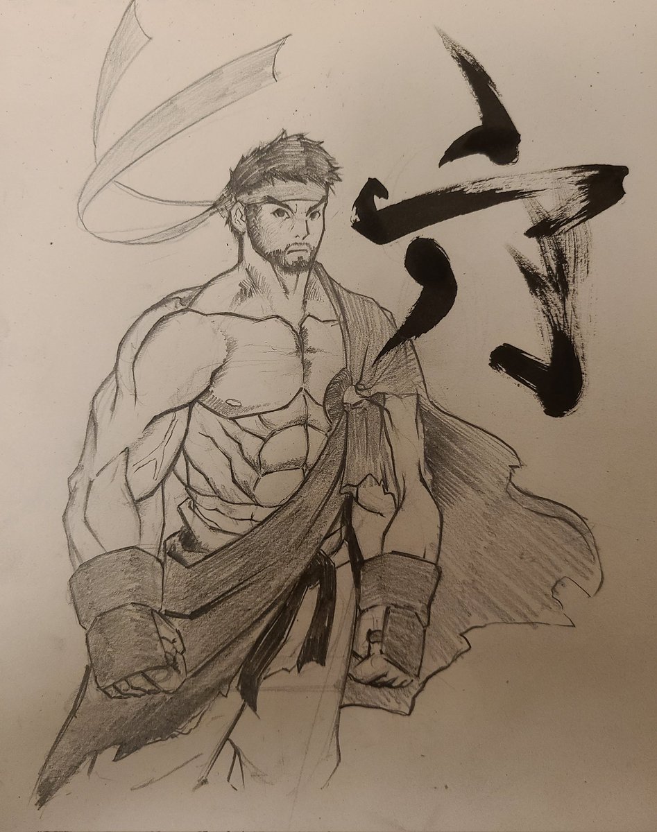 RedOzetta's tweet photo. #StreetFighter6 Ignore my poor attempt at writing 6 in kanji lol https://t.co/5yueAt7X0T