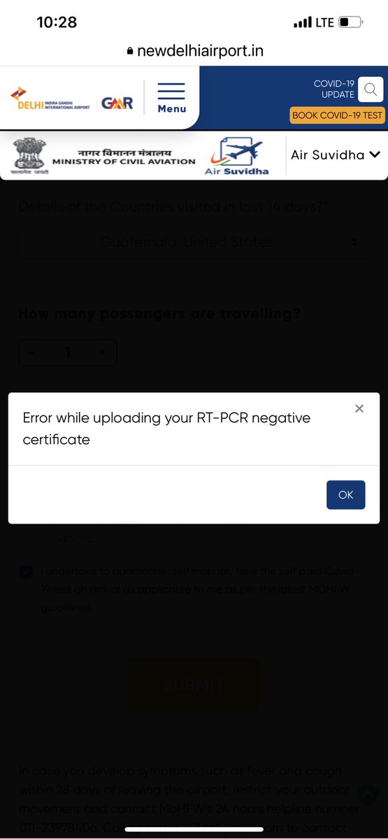 lukespartacus's tweet photo. @DelhiAirport I have tried all my browsers with the same issue 😳 https://t.co/nX7KwlHSuZ