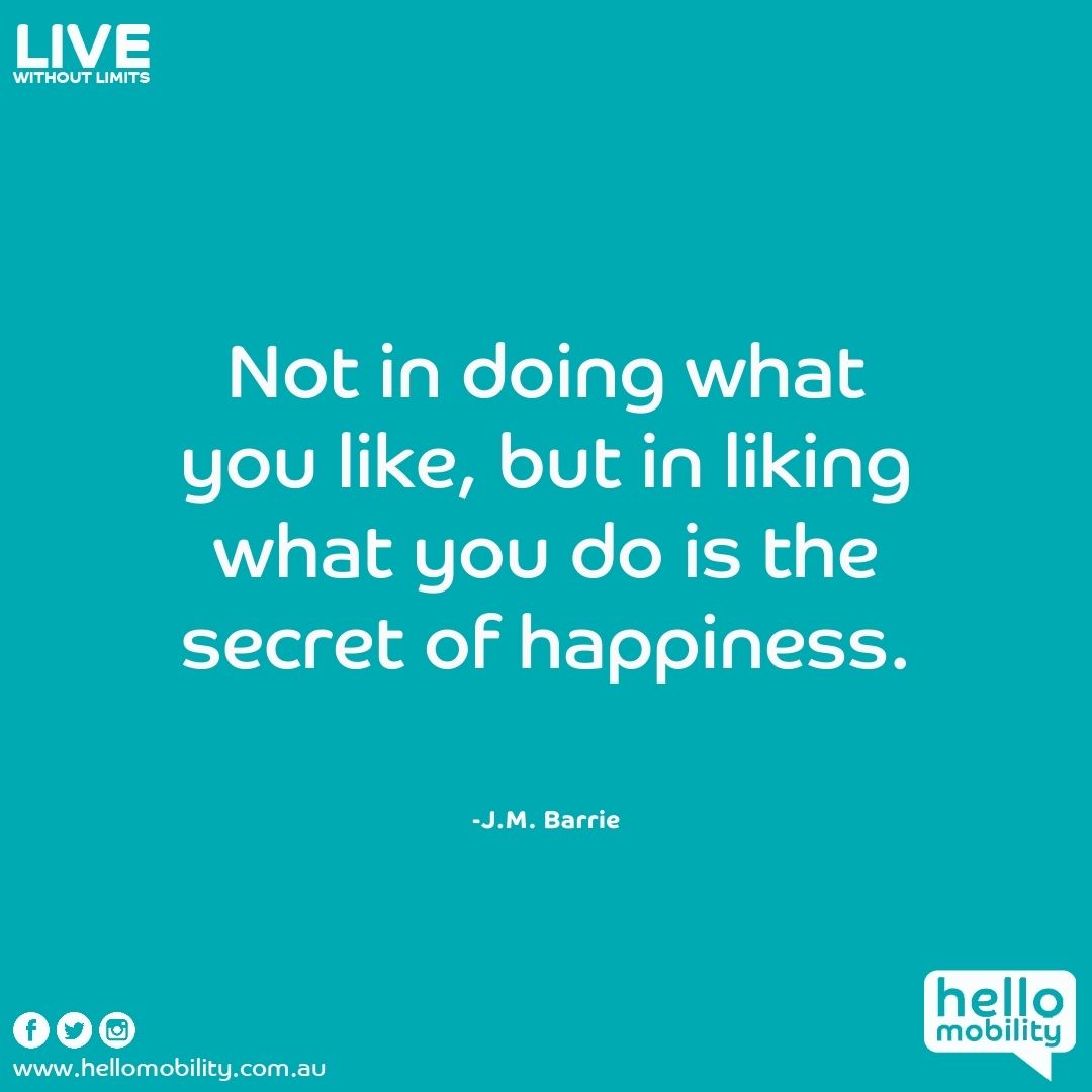 helloMobilityau's tweet image. Not in doing what you like, but in liking what you do is the secret of happiness.
#like #happiness
