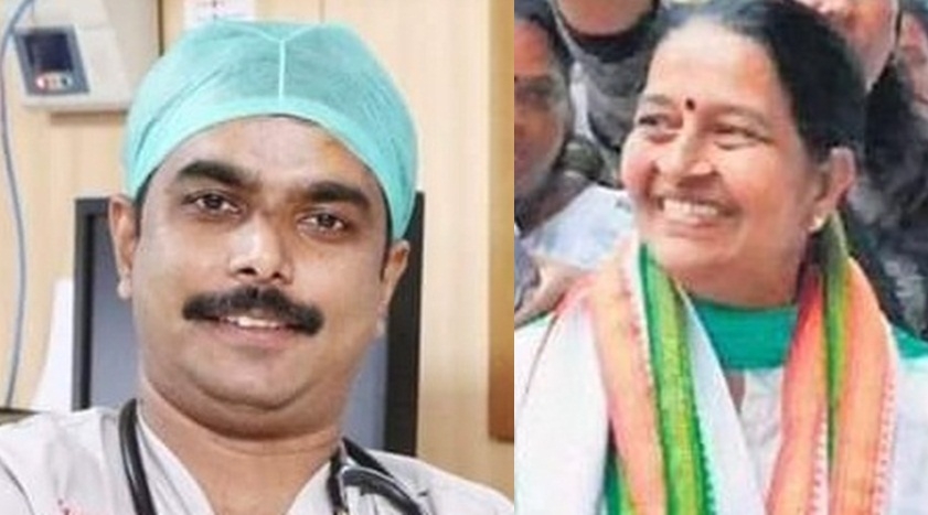 ians_india's tweet photo. #Congress (@INCKerala) candidate #UmaThomas maintained a lead with over 6,000 votes against CPI-M's #JoeJoseph in the third round as counting of votes began on Friday for the May 31 #Thrikkakara by-election. https://t.co/KPb74qUxYr