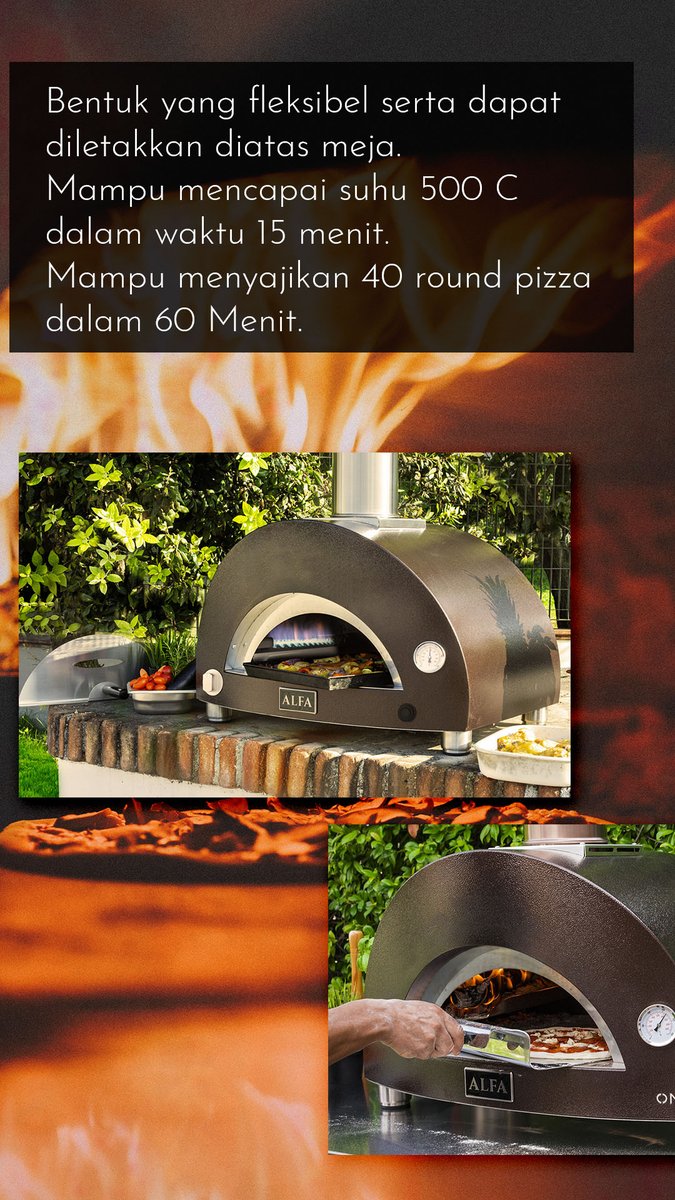 oven Pizza dari Alfa Forni tipe Nano yang memiliki bentuk yang unik dan penempatannya yang fleksibel.

Check Product Here!
bit.ly/3GMKwcF

#mesinpizza #pizza #pizzadelivery #foodservice