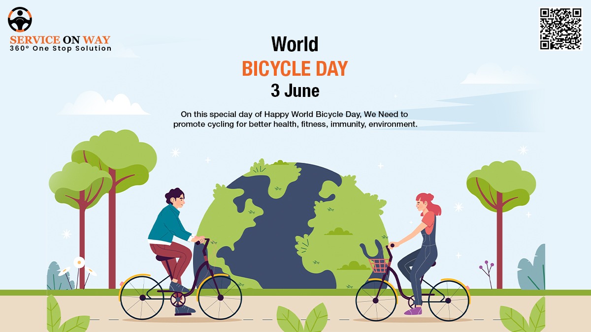 serviceonway's tweet photo. "Celebrate the countless ways bicycles have improved our lives" starting from providing an affordable and healthy way to get around to assisting us conserve resources and protect our beautiful environment. 
#WorldBicycleDay #BicycleDay #BICYCLE #fitness https://t.co/El0AsiKJNE