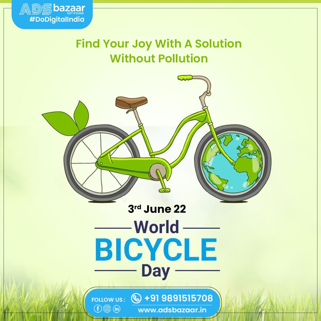 WeADSBazaar's tweet photo. Let's celebrate World Bicycle Day with a pledge of riding a bicycle often to keep yourself healthy.
Cycling is a complete package that brings you best of happiness and health. Wishing everyone a very Happy World Bicycle Day. 🚴

#WorldCycleDay #Cycle https://t.co/9QTLY7SbD4