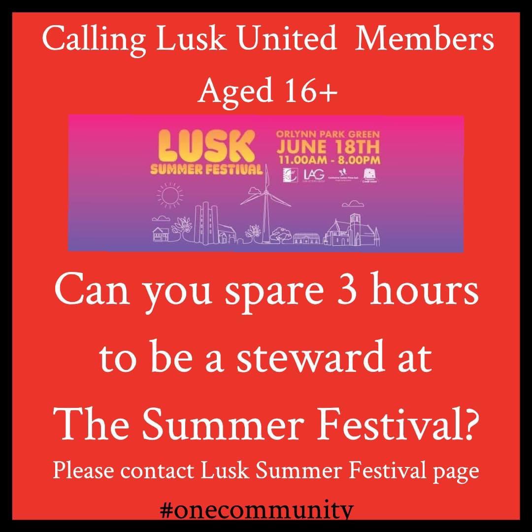 LuskUtd's tweet photo. If any of our members are able to help out it would be greatly appreciated. @luskcommunity @Lusk2020 @LuskLocal @lusk_cc https://t.co/x6pK1fiWML