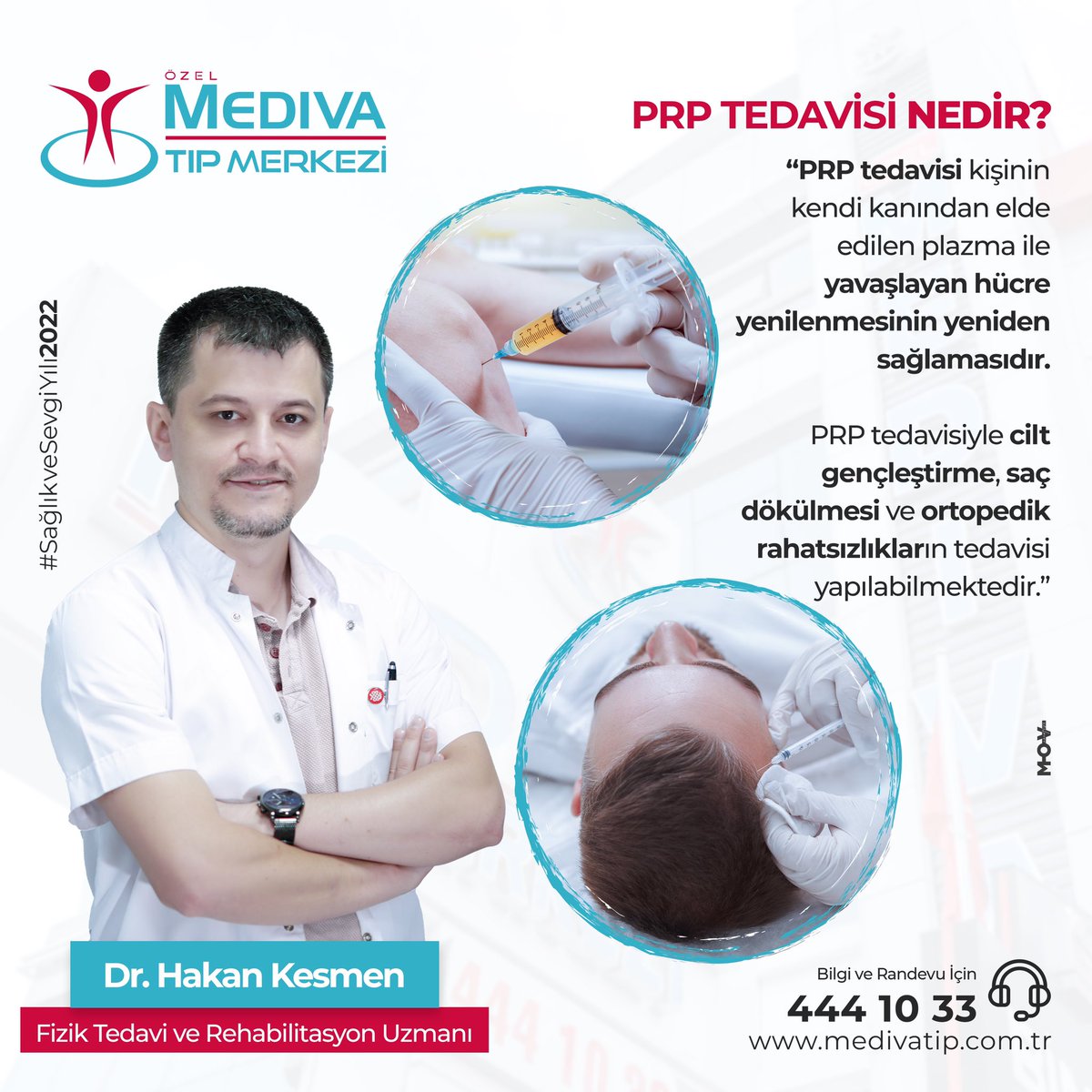 #PRP tedavisiyle #ciltgençleştirme, #saçdökülmesi ve #ortopedikrahatsızlıklar'ın tedavisi yapılabilmektedir.
🥳

#MedivaTıpMerkezi #SağlıkveSevgiYılı2022 #Bingöl

🗒Paylaşımlar bilgi amaçlıdır. Lütfen tanı ve tedavi için hekiminize başvurunuz.