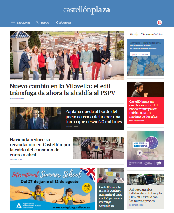 #EnPortada | Nuevo cambio en la Vilavella: el edil tránsfuga da ahora la alcaldía al PSPV 

Toda la actualidad de Castellón en castellonplaza.com