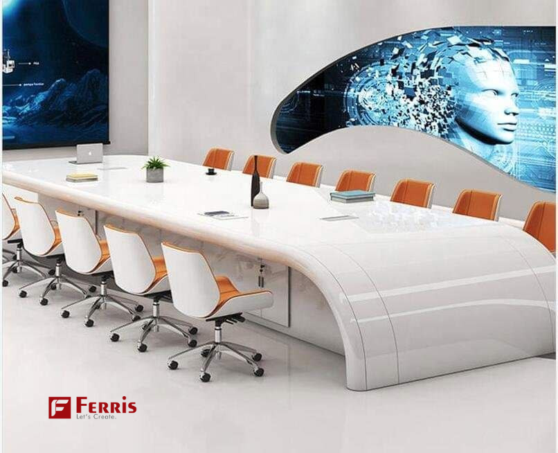 FerrisSolution's tweet photo. From creating a lasting impression to the increasing value of your office space, a conference table plays a crucial role.
The white office furniture enhances a clean look that tends not to go out of style.
The white color conference table makes your office space modern` https://t.co/kHwXWG61xZ