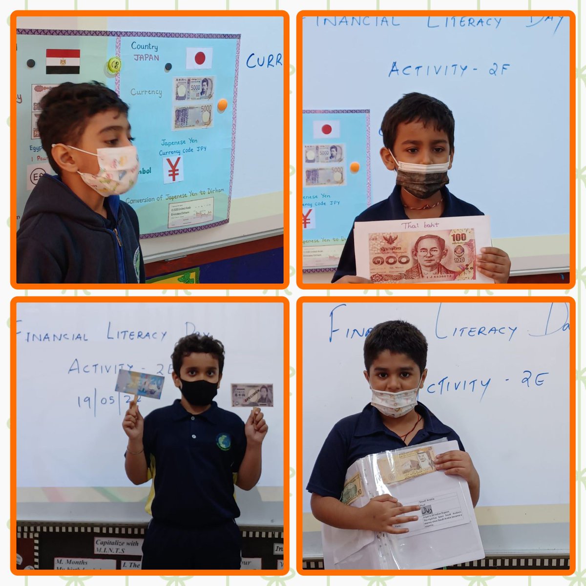JssSchool's tweet photo. To enhance and enrich the knowledge of world currencies, Financial Literacy Day was held for Grade 2 students on 19th May 2022.Students were enthusiastic to show different currencies and speak about their symbols and their importance.
#JSSIS #PRIMARYPHASE @KHDA https://t.co/Xc7qvwroa2