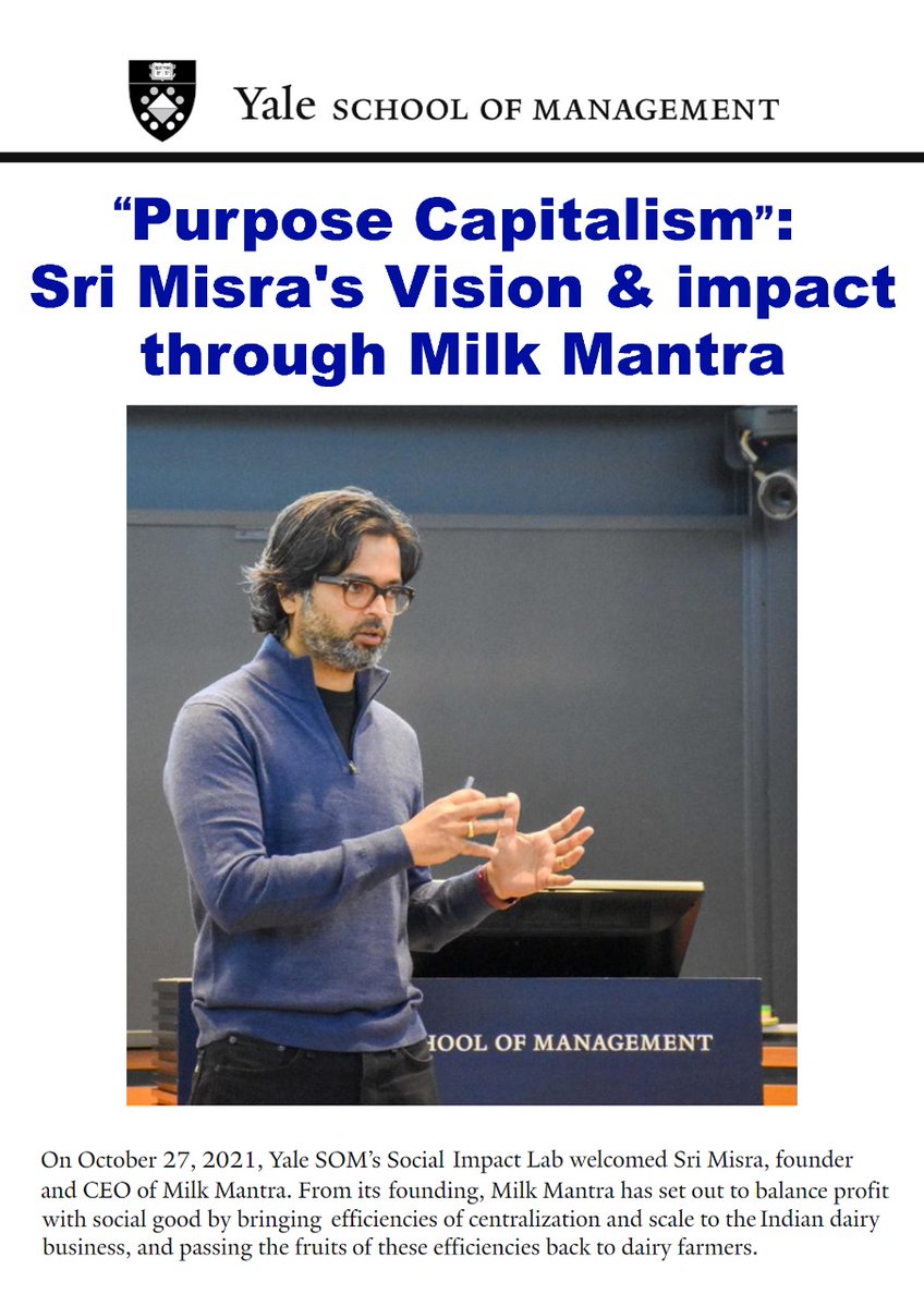 app_dailymoo's tweet photo. Milk Mantra at Yale!
Our Founder @srimisra spoke at @YaleSOM on 'Purpose Capitalism' late last year.
Here's to many being inspired by the mantra of building more such purpose-driven profitable businesses. 👇 https://t.co/eVDHUBA5hP
@rashimamisra
#keepmooing https://t.co/amQ6aMBf4f