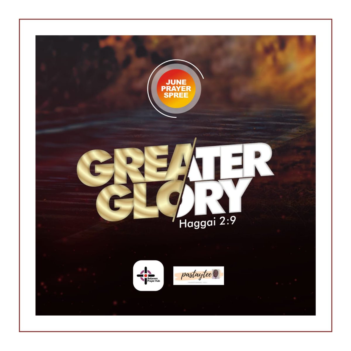 pastaytee's tweet photo. Good morning, Beloved. It's the Morning Session of Day 3 of June Prayer Spree. Join us now as we continue to #CommandTheMonth. Please click this link 👉🏽 https://t.co/KTZp0txDpv now and let's activate the #GreaterGlory for this month and beyond. Don't miss out, Jesus is Lord! https://t.co/TCC81Key6v