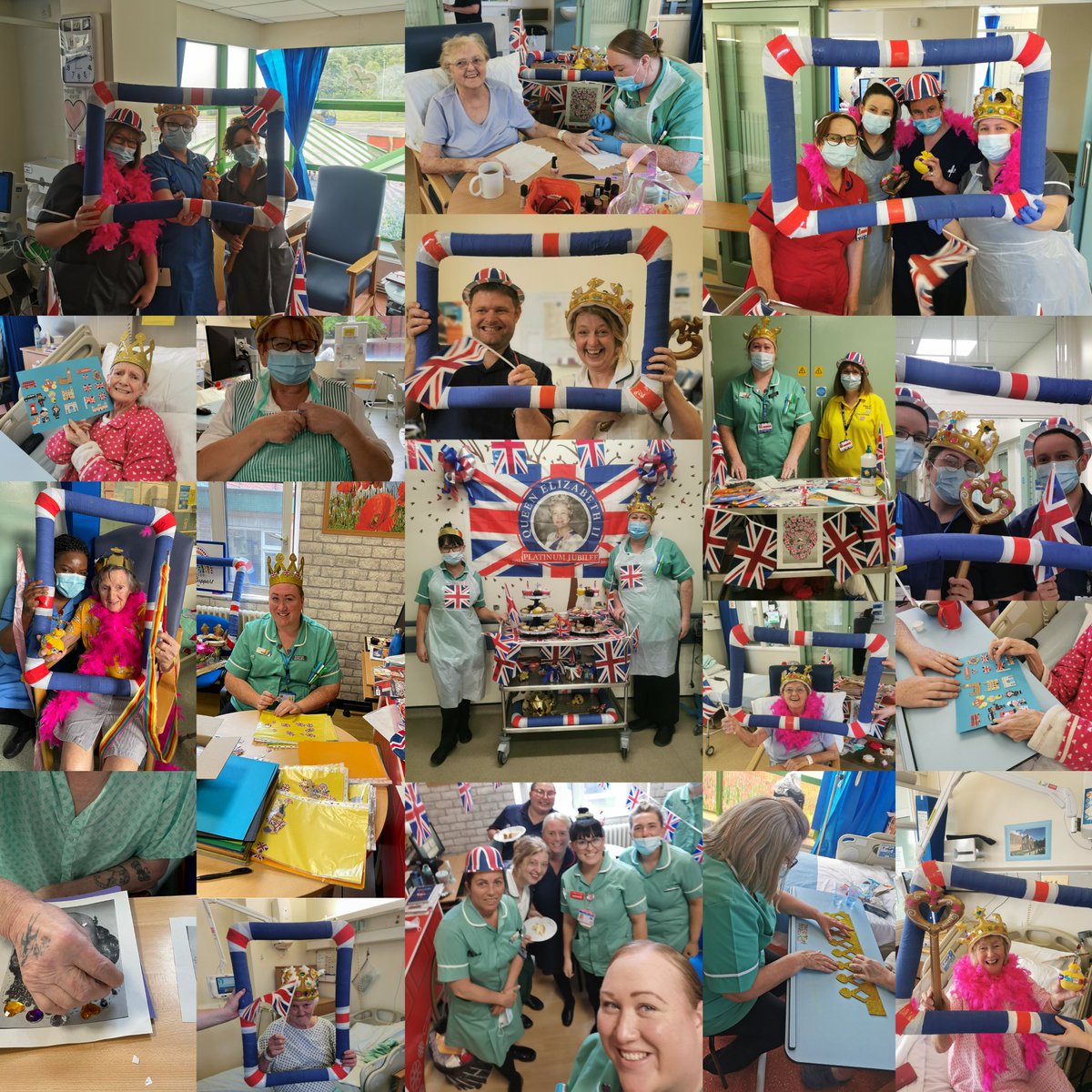 EnhancedCareRBH's tweet photo. Royal games, high tea, Queen/King for a day, Royal Crafts and so much more. The Enhanced Care & Support Team have celebrated The Platinum Jubilee with Patients and Staff on lots of wards at Royal Bolton Hospital #ECAST #RBH #JubileeWeekend #EnhancedCare #PlatinumJubilee https://t.co/LatbHWeNHQ
