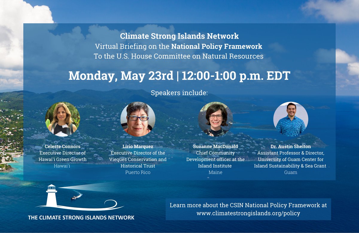 Last week, #CSIN steering committee members and policy team held a virtual briefing on the #NationalPolicyFramework to the U.S. House Committee on Natural Resources.