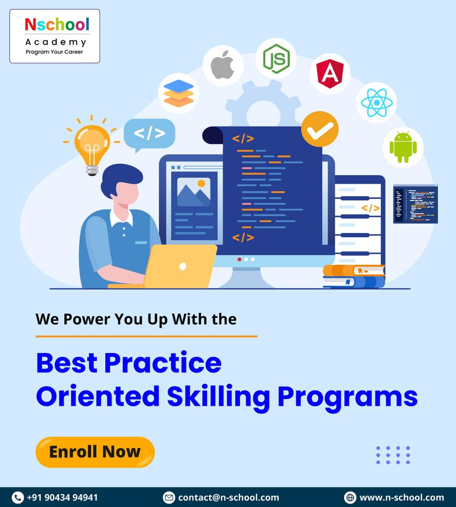Nschool12's tweet image. Do you have basic knowledge of coding or new to the IT platform?
Don't worry we are here to provide best practices to develop your programming skills.
Call:9043494941
visit:n-school.com
#fullstackcertificationcourse #iosdevelopment #iostraining #iosinstitute #developer