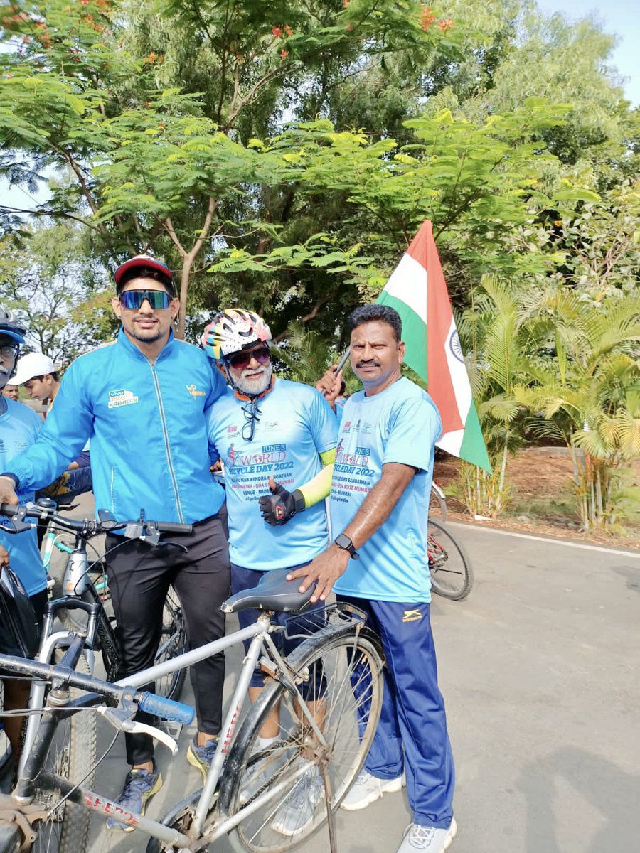 Cycling: Eco friendly way to commute 🚴‍♀️ 

#WorldBicyclingDay #MumbaiUniversityEvent #MorningVibes #SaveEnvironment