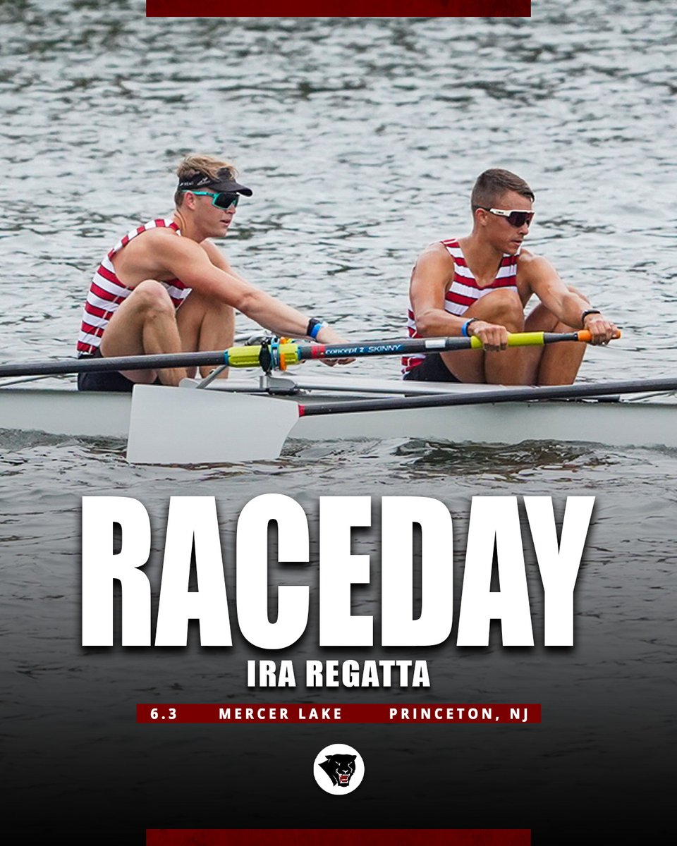 It's 𝐑𝐀𝐂𝐄𝐃𝐀𝐘 at the IRA Regatta! LWT 4+ and Varsity 4+ time trials set for 11:20 AM. Semis take place this afternoon. 📍Mercer Lake | Princeton, NJ 📺 bit.ly/3maXPKz (AM Session) 📺 bit.ly/3MfqM2H (PM Session) 📊 bit.ly/3zfwIWw #GoPanthers