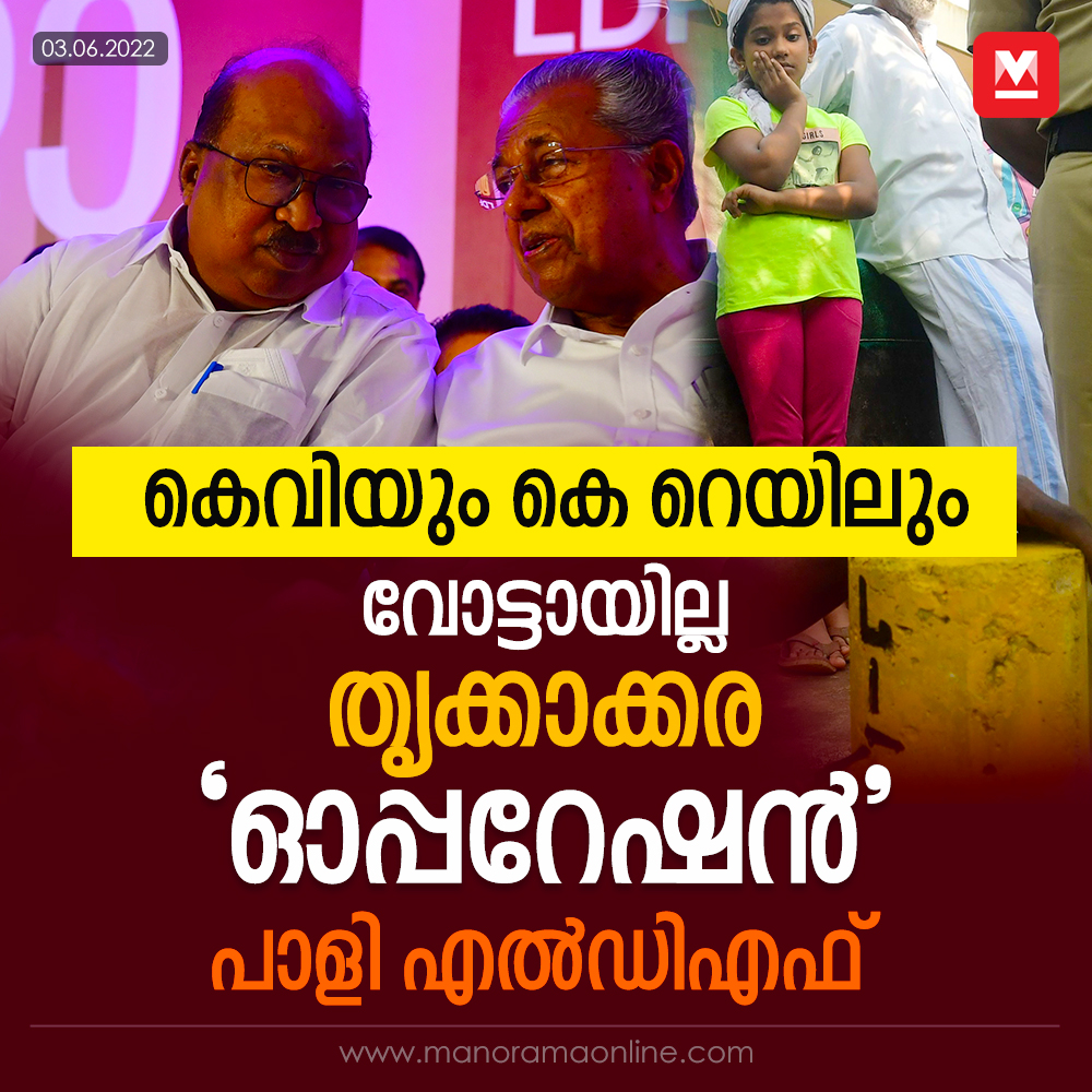 manoramaonline's tweet photo. തൃക്കാക്കര ഉറപ്പിച്ച് യുഡിഎഫ്; പി.ടിയുടെ ലീഡും മറികടന്ന് ഉമയുടെ കുതിപ്പ്
#ThrikkakaraByelectionResult #thrikkakkarabypoll2022 #thrikkakkarabypollresult #ThrikkakaraByelection2022 #UmaThomas #JoJoseph #ANRadhakrishnan https://t.co/FlSkbREHJu