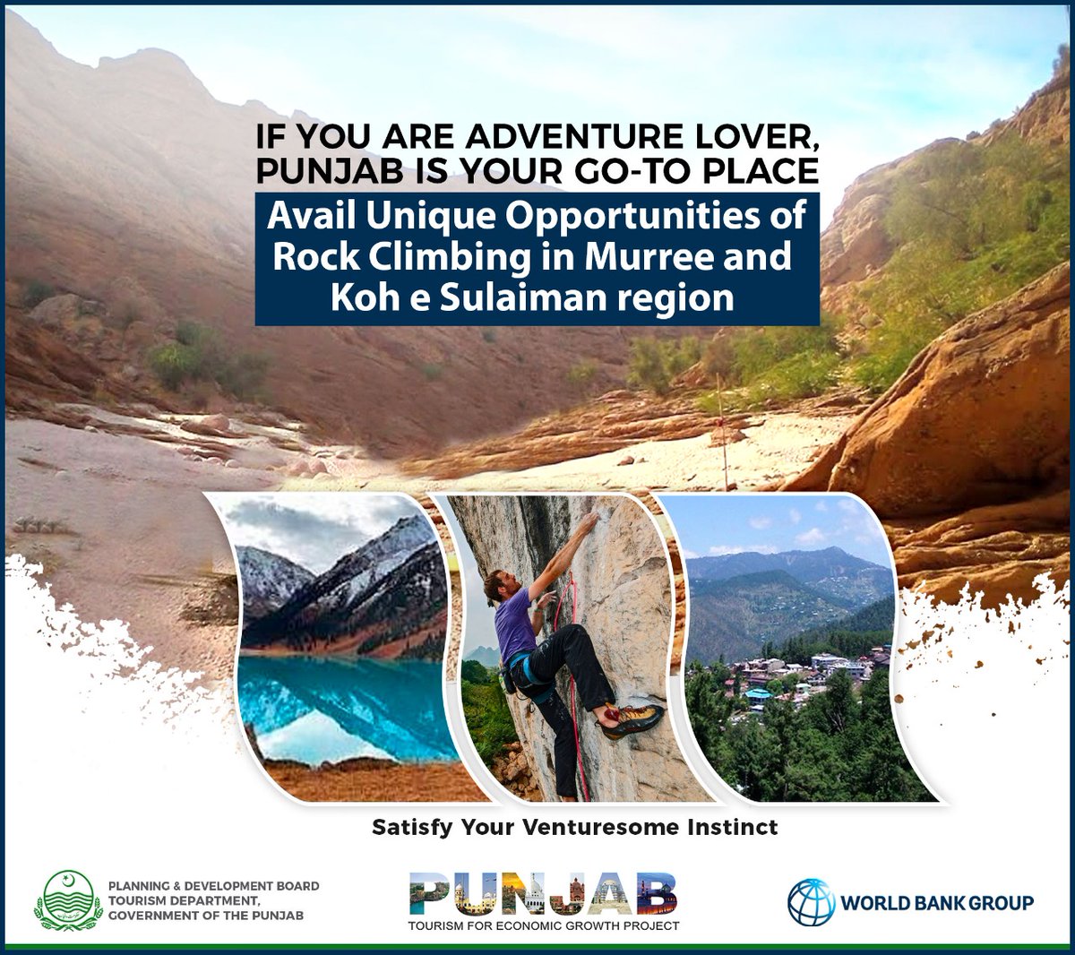 PTEGPOfficial's tweet photo. Rock climbing is one of the most thrilling sports worldwide. Murree and Koh e Sulaiman regions in Punjab have various opportunities for rock climbing to satisfy venturesome instincts of tourists. https://t.co/965xa0cTCe