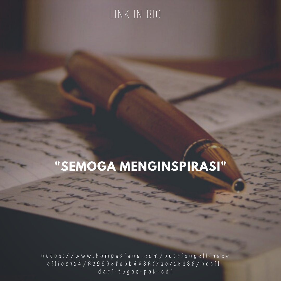 putrii_ance's tweet photo. penulis itu tidak lahir dari seorang penulis, sebab penulis berasal dari mereka yang memiliki tekad dan kemauan yang tinggi untuk menulis

Yuk simak selengkapnya di artikelku
https://t.co/xZHaa8IvtG

#uaspbsauin2022 https://t.co/ILbht1t39k
