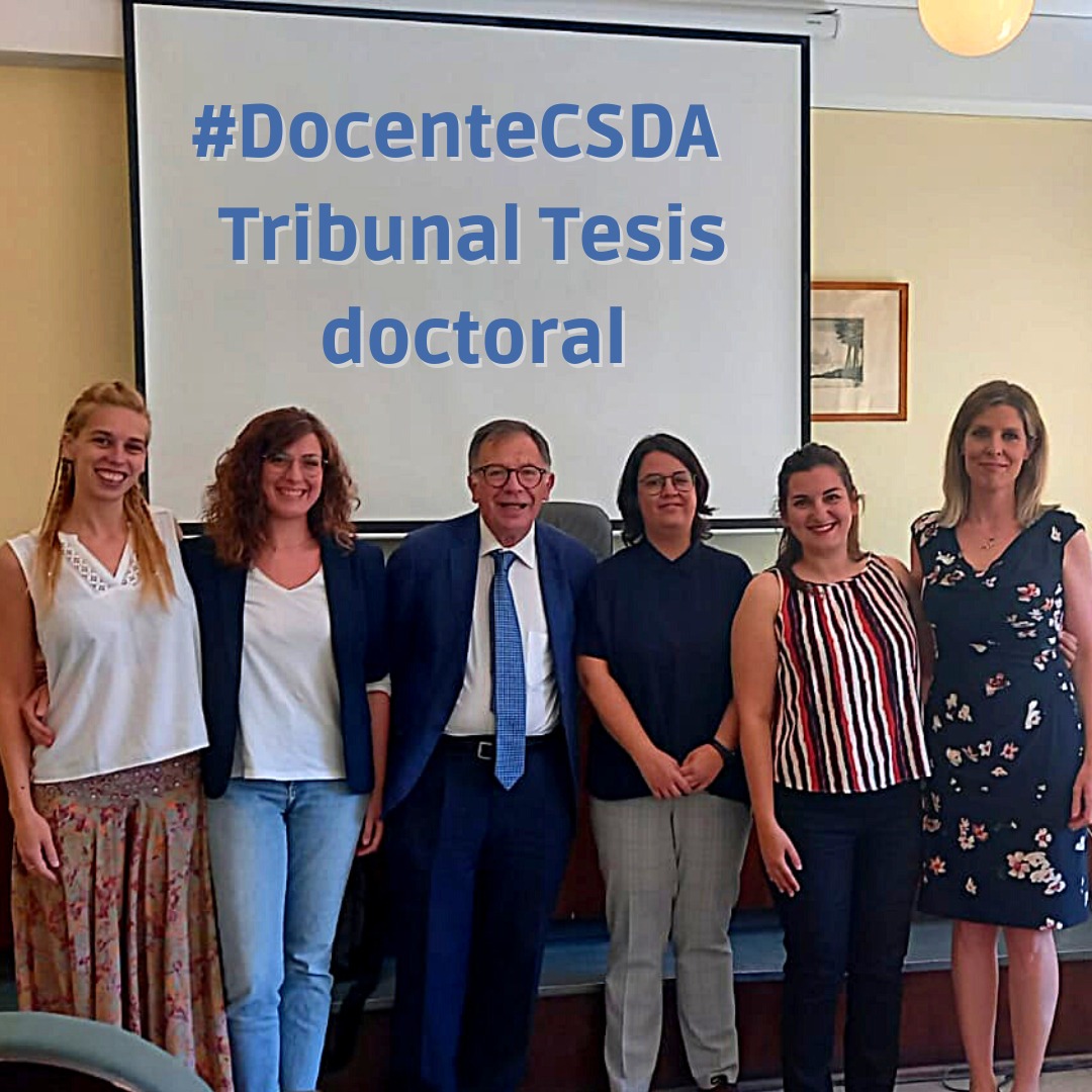 CSD_ALICANTE's tweet photo. La #DocenteCSDA de inglés Noelia Gregorio ha formado parte del tribunal evaluador de tesis doctoral en la Universidad Complutense de Madrid. Enhorabuena a la ya doctora cum laude Alejandra García Guerrero 👩🏻🎓👏
@GVAinnova @DIseacv @iseacv https://t.co/n6HWNH5JVY