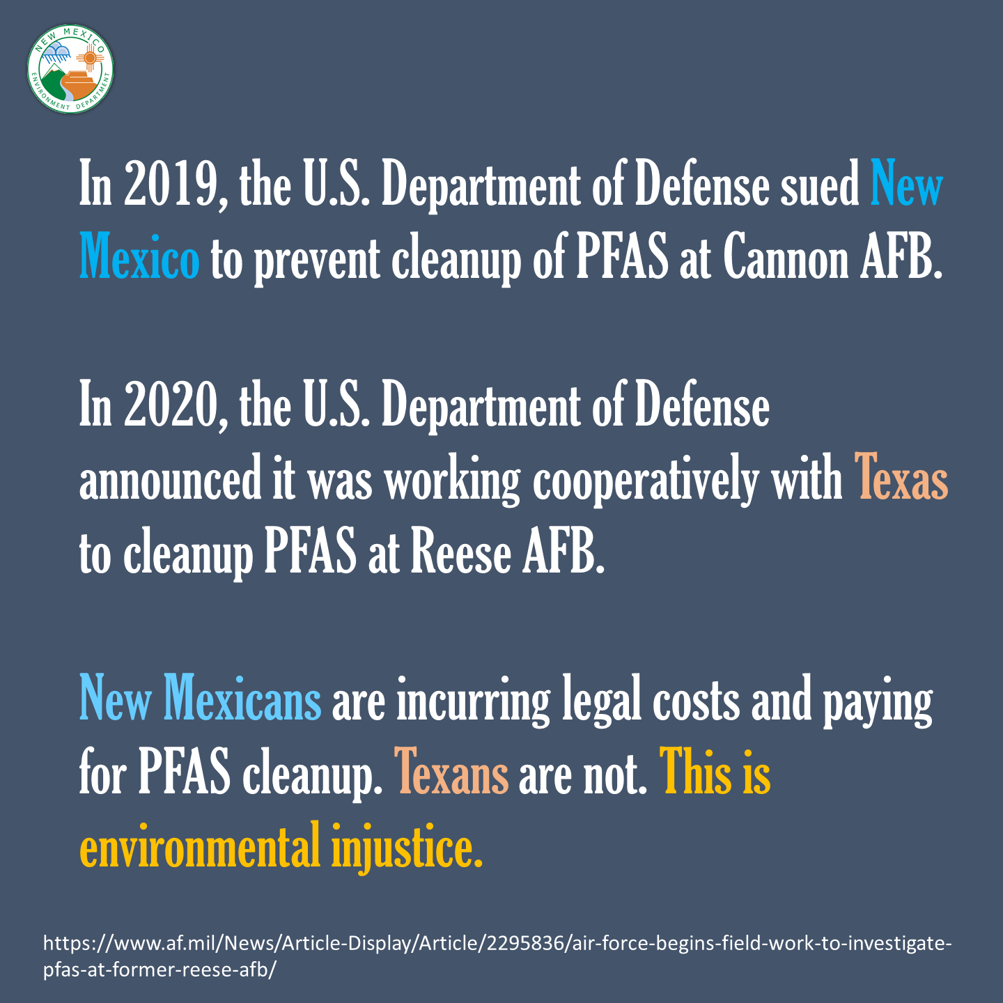 New Mexico Environment Department on Twitter "Just over 100 miles away