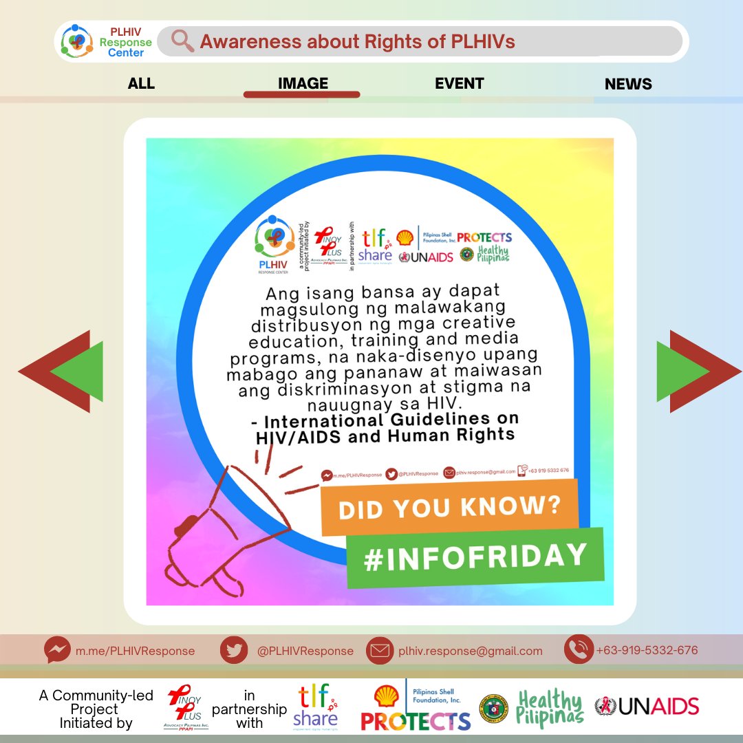 PLHIVResponse's tweet photo. Ikaw ba’y mayroong mga katanungan tungkol sa HIV at karapatan? Itanong mo lamang ito sa PLHIV Response Center. #Awareness #HIV #AskPRC #AskPRCNow #Rights #HIVRights https://t.co/R6KuLAHj8R