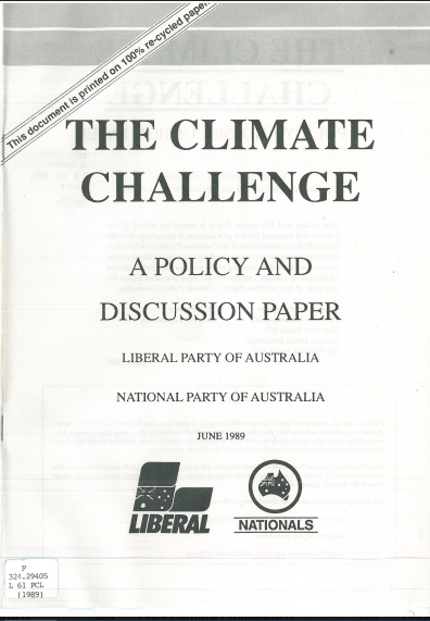June 3 1989 - Liberal Party announces plans to outflank the ALP on #climate (aka "the greenhouse effect") at the 1990 Federal Election
allouryesterdays.info/2022/06/03/jun…