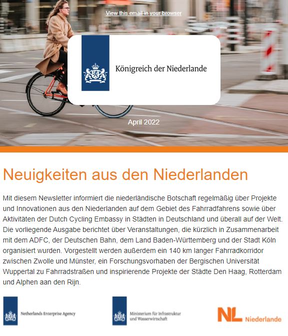NLinDeutschland's tweet image. 🚲Heute ist #WorldBicycleDay!🚲  
Wusstet ihr, dass wir in Zusammenarbeit mit u.a. @Cycling_Embassy einen Newsletter herausgeben mit aktuellen Infos über Projekte und Innovationen aus NL? 

📝Anmelden und informiert bleiben⤵️
mailchi.mp/e5161de20f77/n…]

♥️🚴🇳🇱#LoveCyclingGoDutch