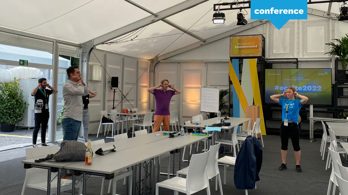 Ecsite's tweet photo. π¦ Early birds, grab your leggings and head to the #ecsite2022 camp. There is a "wake up your body" session from 8.30 to 8.45 to open your mind and get in a good mood for another conference day.
Move your body slowly from tip to toe in #SessionRoom3 https://t.co/9HMR7s8qO7