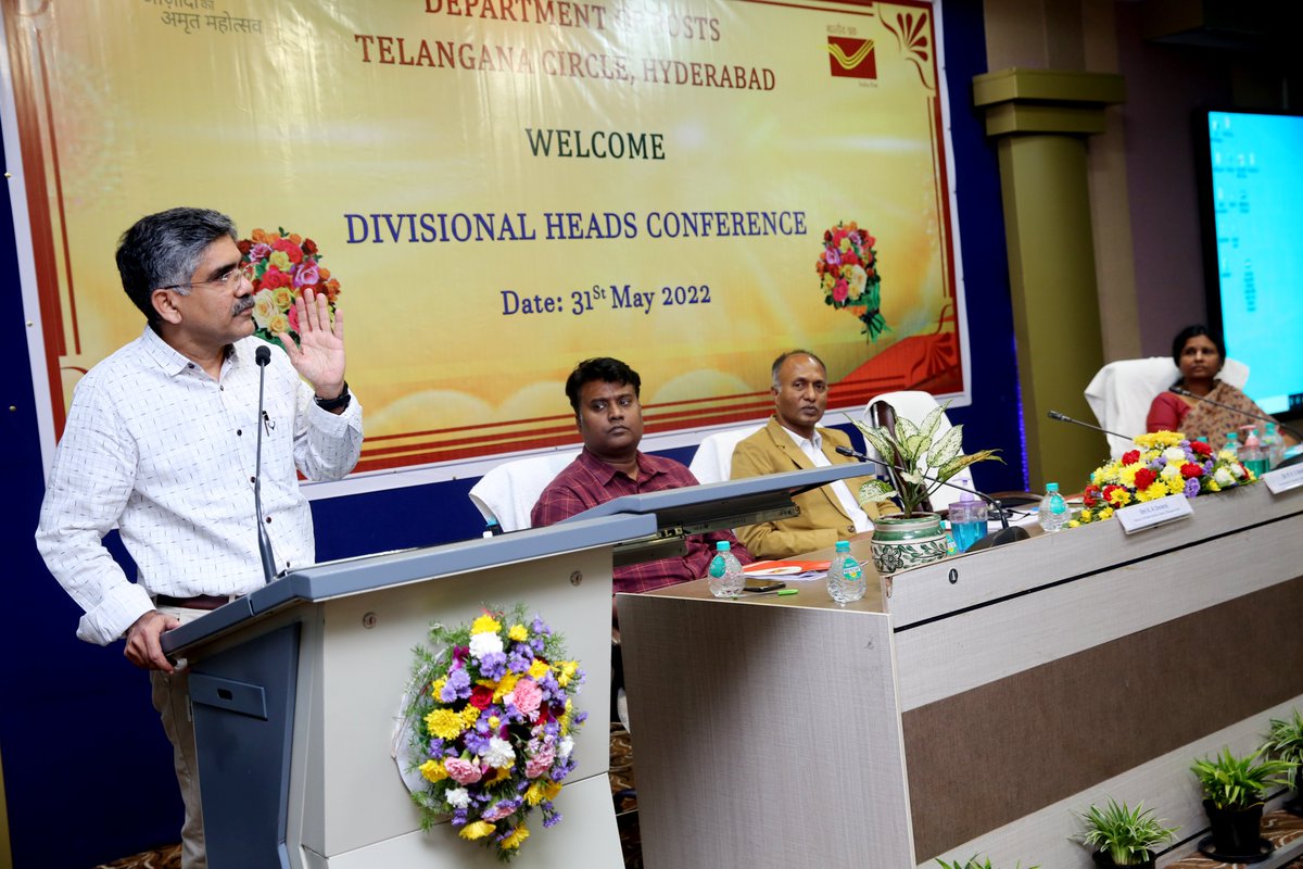 cpmgtelangana's tweet photo. Glimpse of Divisional Head Conference Telangana Postal Circle held on 31.05.2022 @ Dr MCR HRD Auditorium, Jubliee Hills Hyderabad-
#IPPB #PLI #RPLI #postinfo #SavingsBank #Telangana
@IndiaPostOffice https://t.co/hxSjT3W26i