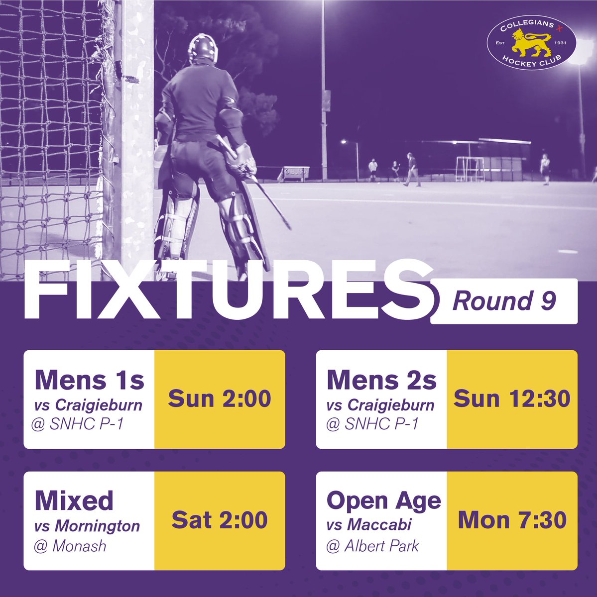 I don't know about you but I'm so excited for this week of hockey! Back at Melbourne Sports Centre Parkville, link in bio for map.
.
.
#fieldhockey #monash #monashuniversity #melbournesport #wesleycollegemelbourne #hockeyvictoria