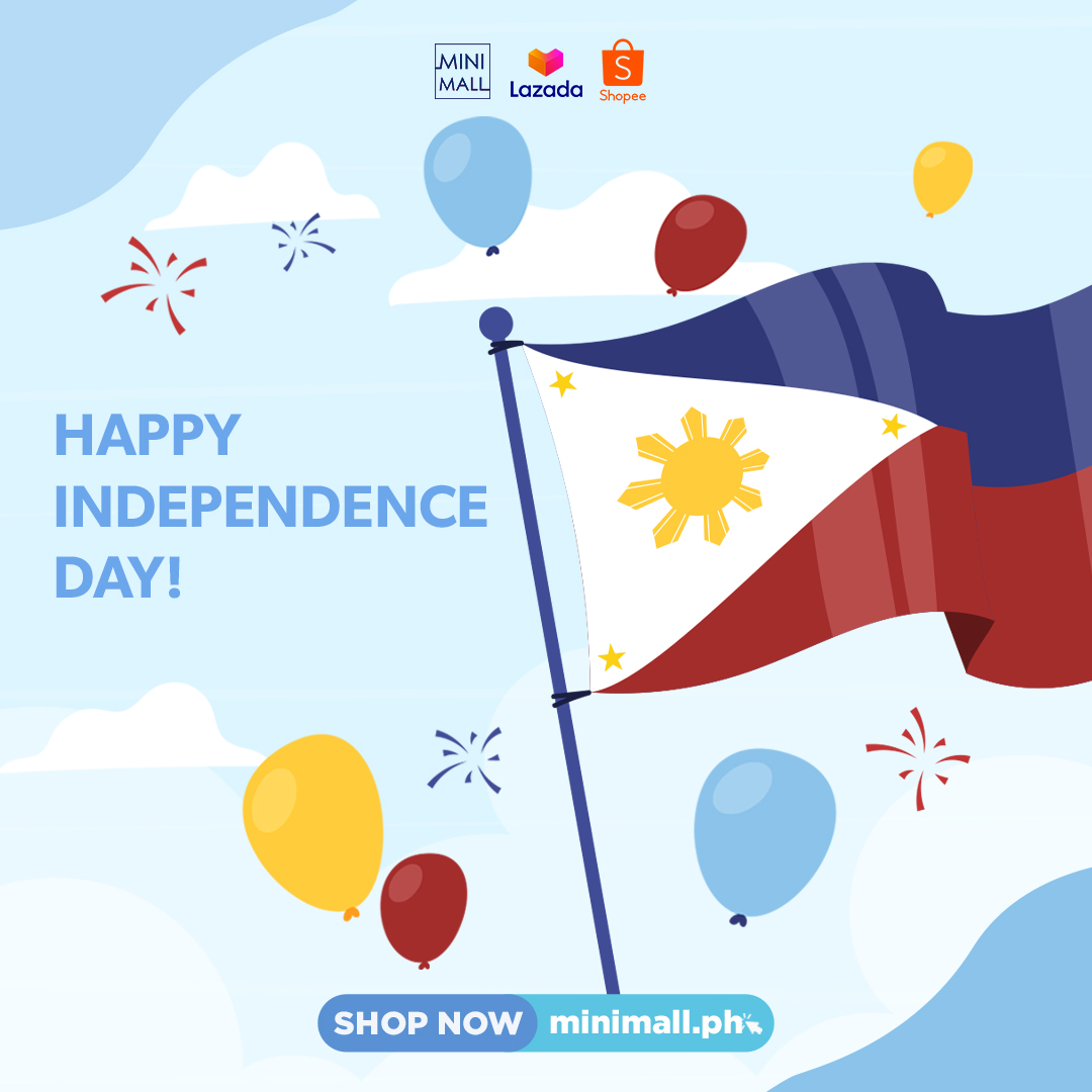 minimall_ph's tweet photo. People of the Philippines come together on this day to celebrate our independence and all that it stands for. Go out there and enjoy the Independence Day with your family and friends!

📝 Order here: https://t.co/ASsAh3HMWR

#MiniMall #MiniMallPH https://t.co/85Gt8Nf5Cq