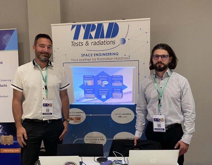 TRAD_Officiel's tweet photo. 🙌AMICSA 2022
 
Our experts Alexandre Rousset (Head of Test Department) et Pierre Lopez (Head of Space Sales) are present at #AMICSA2022!
 
We look forward to seeing you at Booth #7 https://t.co/ok2nmDI0C8