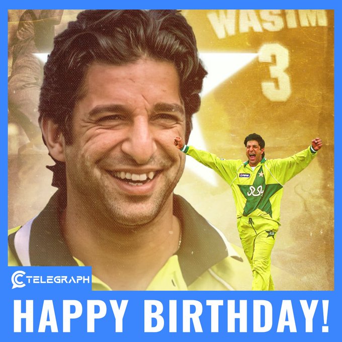 Wishing a happy birthday to the former Pakistan captain and speedster Wasim Akram 