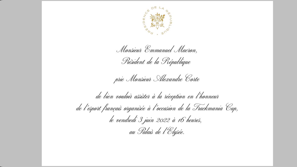 Alex_Rhez's tweet photo. Très heureux et fier d'être invité à l'Élysée aujourd'hui.
@Wardme_ https://t.co/RDgHfq11bQ