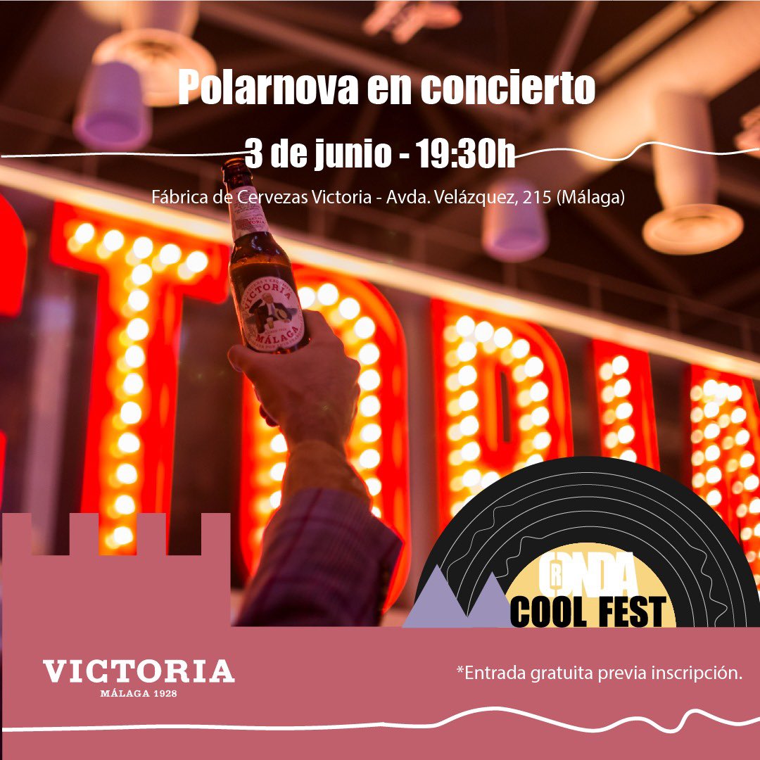 rondacoolfest's tweet photo. Nos vemos hoy en Málaga junto a @CervezaVictoria y Polarnova 🤗 https://t.co/vwkvfpRUK7