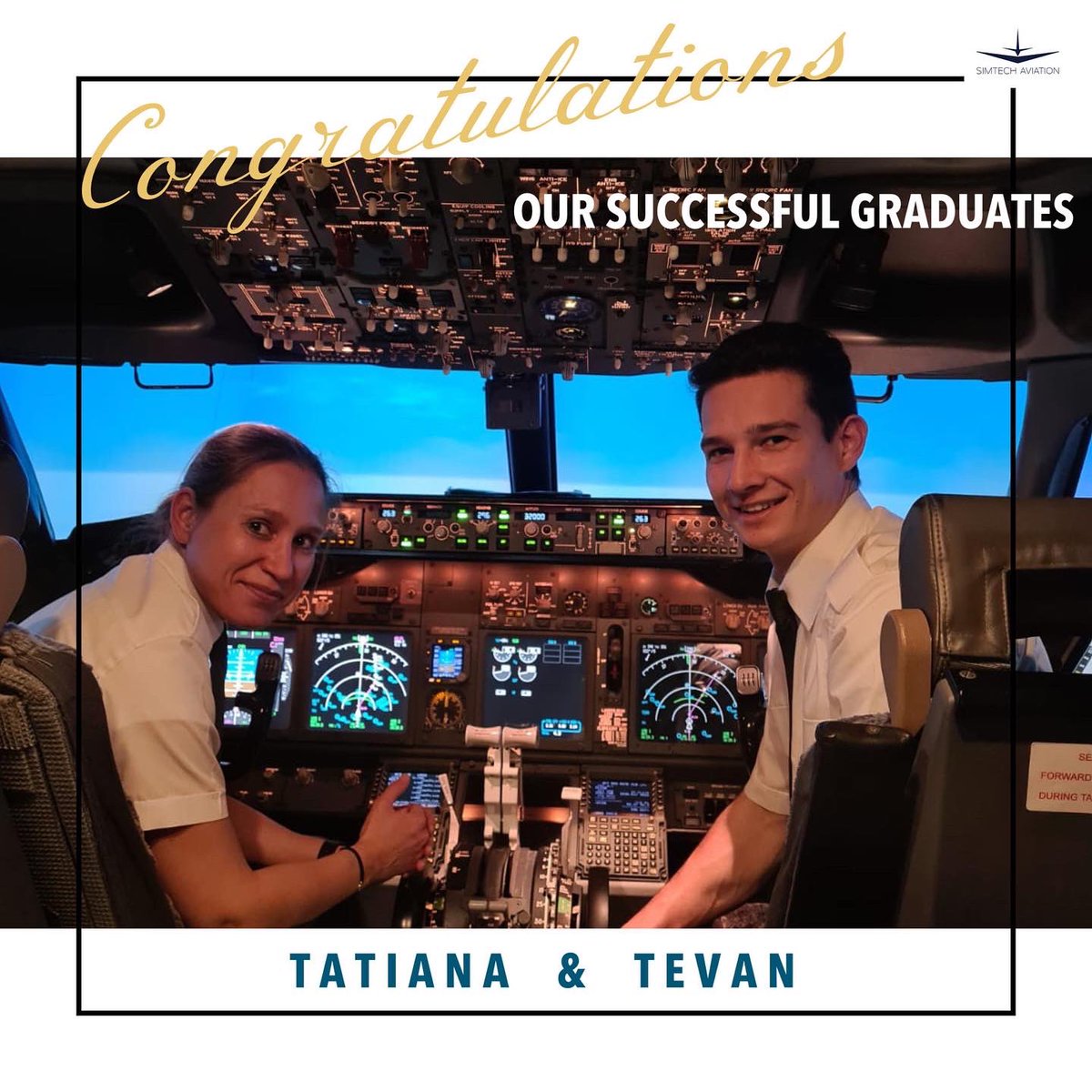 SimtechAviation's tweet image. Let’s kick off this coming Bank Holiday weekend with this unique stories of our Graduates, Tatiana &amp;amp; Tevan, former MCC/JOC Cadets and SIM partners in one, sharing their inspiring journeys to success! 

Congratulations to both of you!!! 

#pilotlife #aviation #training