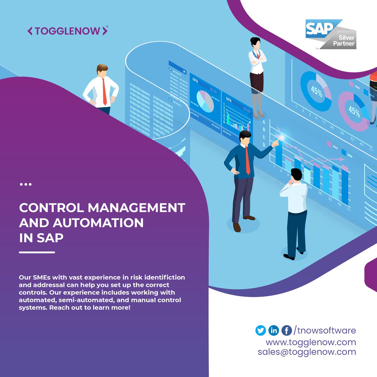 TNowSoftware's tweet photo. A proper control system is imperative in light of the increase in internal and external frauds. We have experience working with both automated and semi-automated control systems. 

Get in touch for more information!

#controlmanagement #automation #sap #togglenow #riskassessment https://t.co/44oVKTLo1V