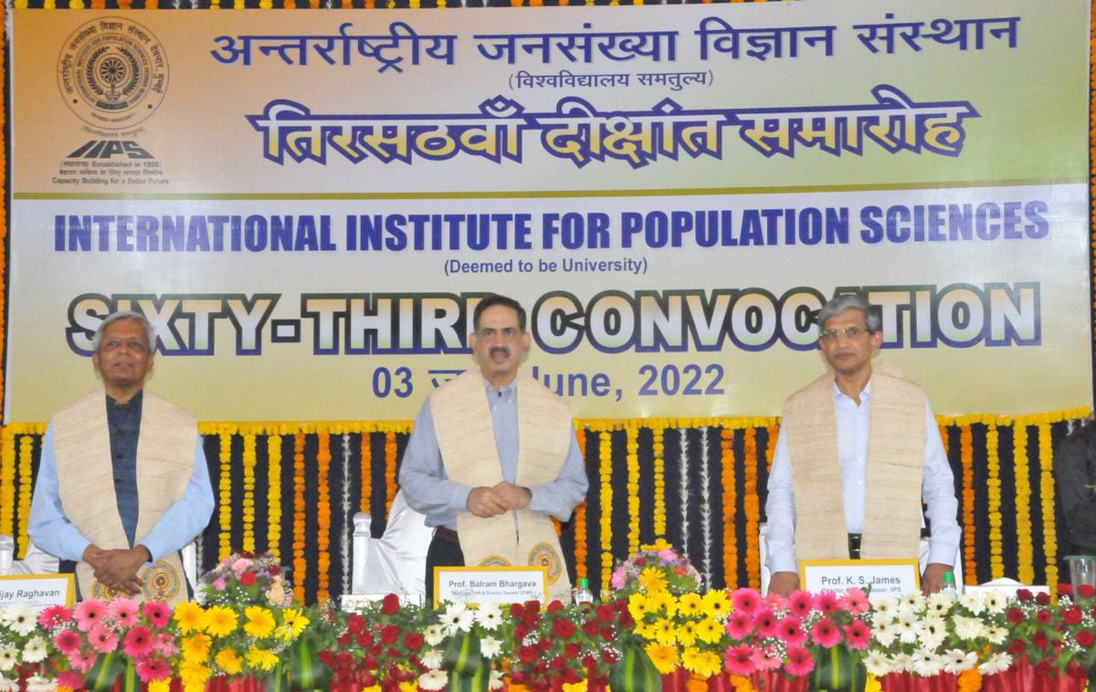 PIBMumbai's tweet photo. 240 PhD and Master degrees awarded to students at the 63rd Convocation of International Institute of Population Sciences https://t.co/3hRAKMLhth