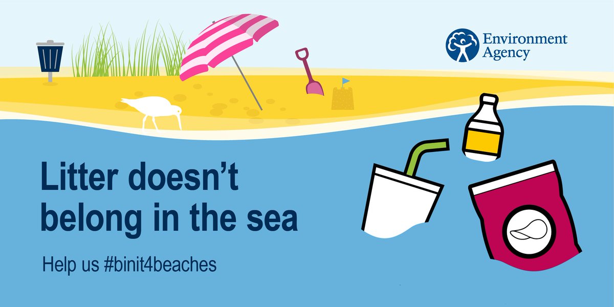 EnvAgencyAnglia's tweet photo. Visitor numbers could rocket over the Jubilee Bank Holiday weekend, so could the amount of litter left on the beach and in the sea.
Help protect the quality of our beaches and bathing waters and take your rubbish home with you
#binit4beaches. #JubileeWeekend https://t.co/IUbKNagA1o
