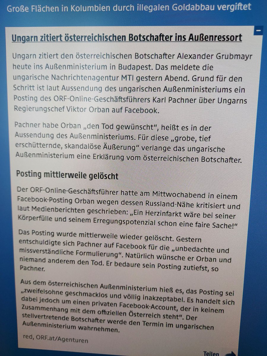 _C78_'s tweet photo. Dieses Orschloch soll sich schleichen und zurücktreten! Damit ist natürlich der Trottel vom @ORF gemeint und nicht Grande Viktor #Orban aus Ungarn! #ORF #Pachner @RolandWeissmann https://t.co/wMnyY5Vmef