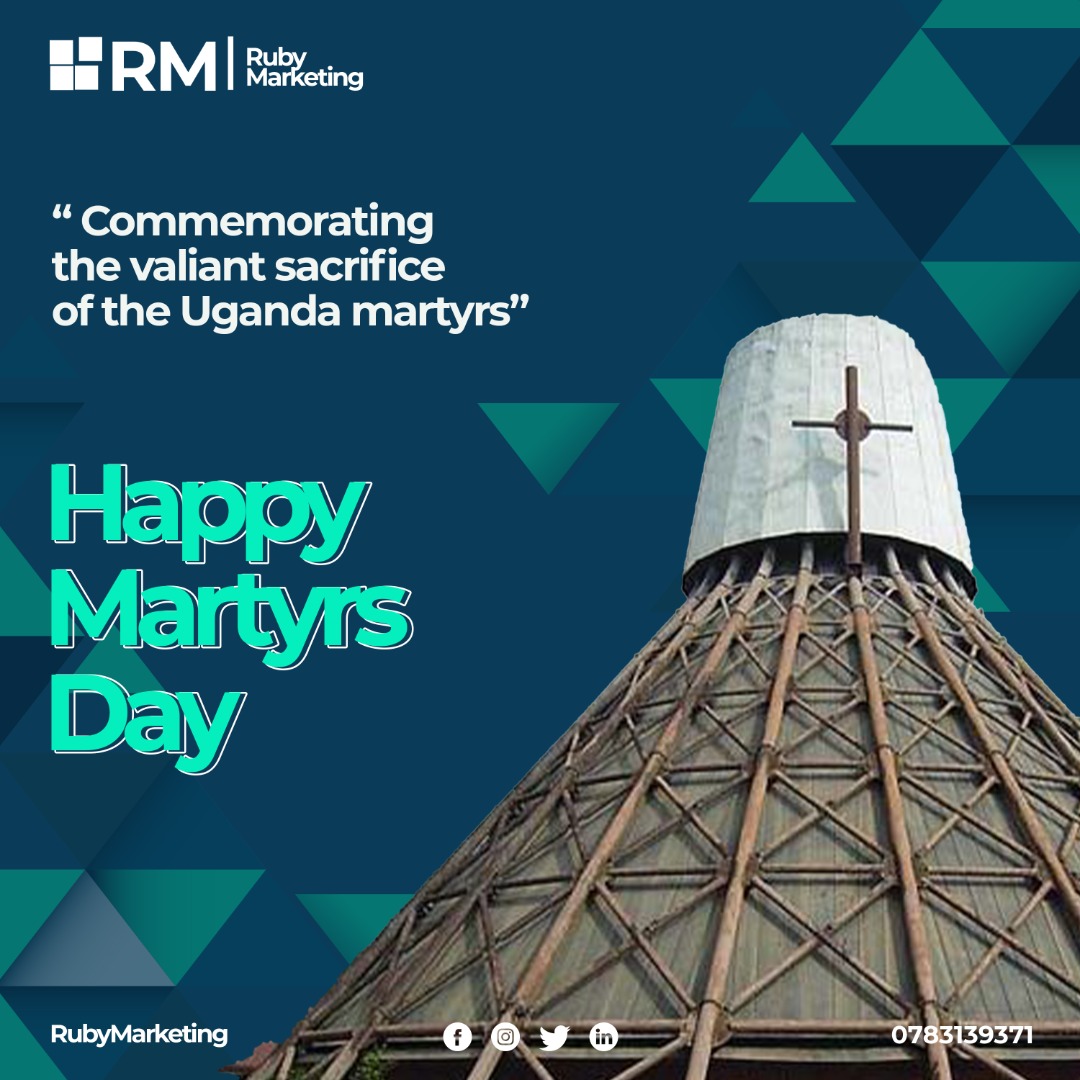 RubymarketingUg's tweet photo. Today, we commemorate the grand efforts of the Uganda Martyrs.
#MartyrsDay2022 #RubyMarketing https://t.co/XZtNiT9XVj