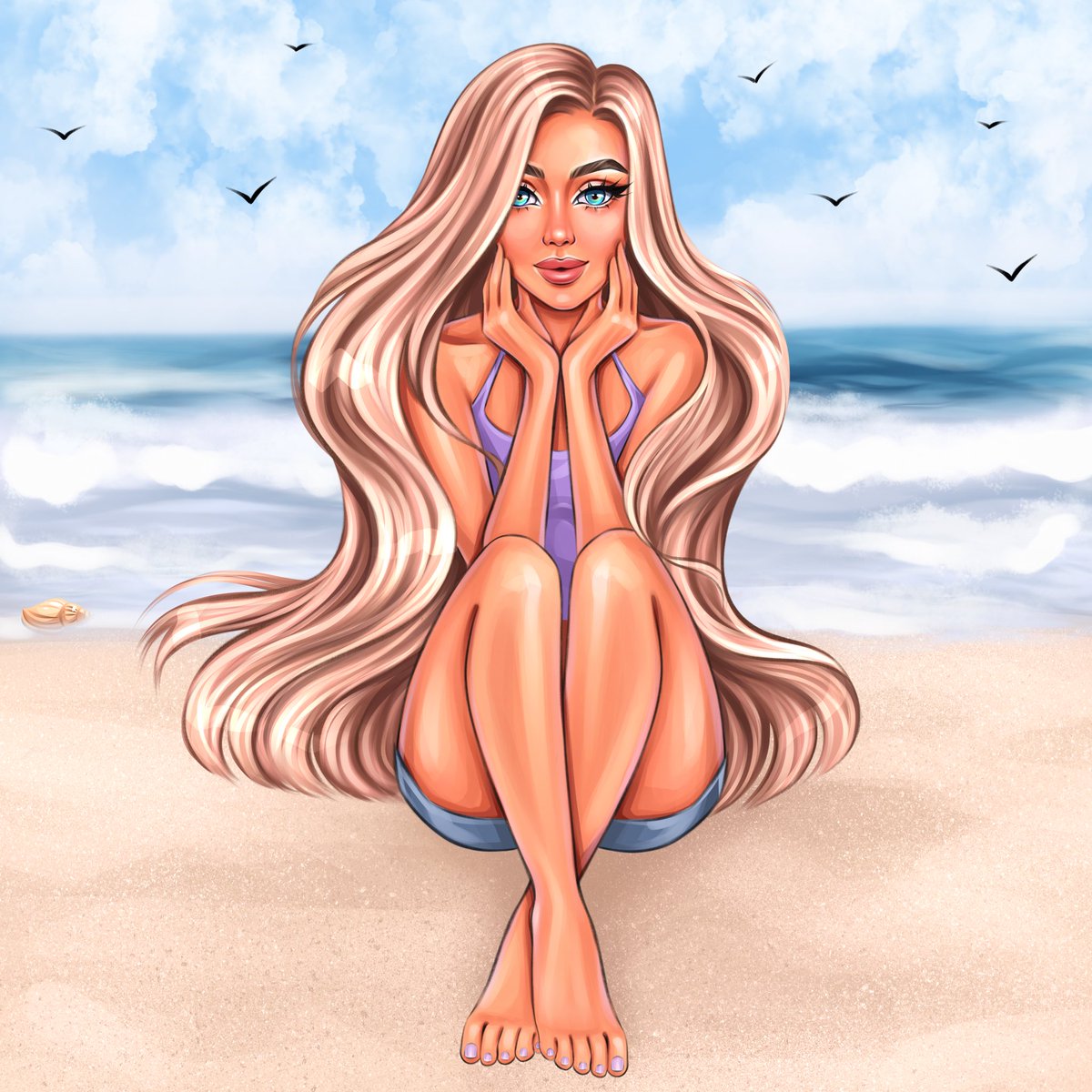 Adelina_Arty's tweet photo. New drop 💙
A wonderful day in Kate's life. With this picture I want to give you a piece of my boundless love for the sea 🌊 
Do you like the sea?

https://t.co/uDxyvWTVgf

#BEALIBI #OGCollective #NFTCommunity 
#etherstulist #Benjaminbitcoin 
#NFTartists #NFTdrops https://t.co/tbzKAl62ie