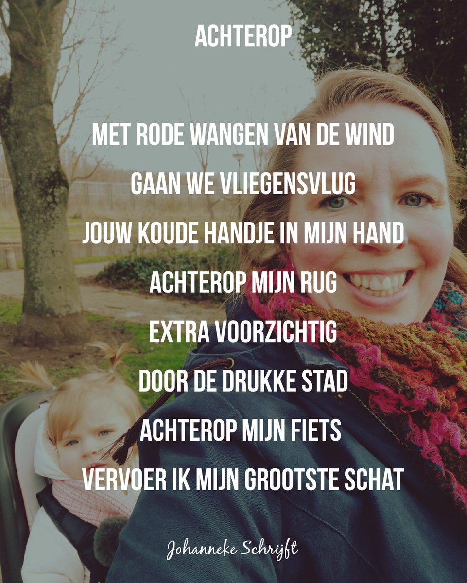 jo_schrijft's tweet photo. Vandaag is het #wereldfietsdag 🚲 De foto is iets meer dan een jaar geleden gemaakt. Wat is ons meisje inmiddels alweer gegroeid 🥰 Gelukkig zit ze nog net zo graag achterop 😊

#gedicht #dichtersvantwitter #peuter #fiets #moederschap https://t.co/OvTuCLo26k