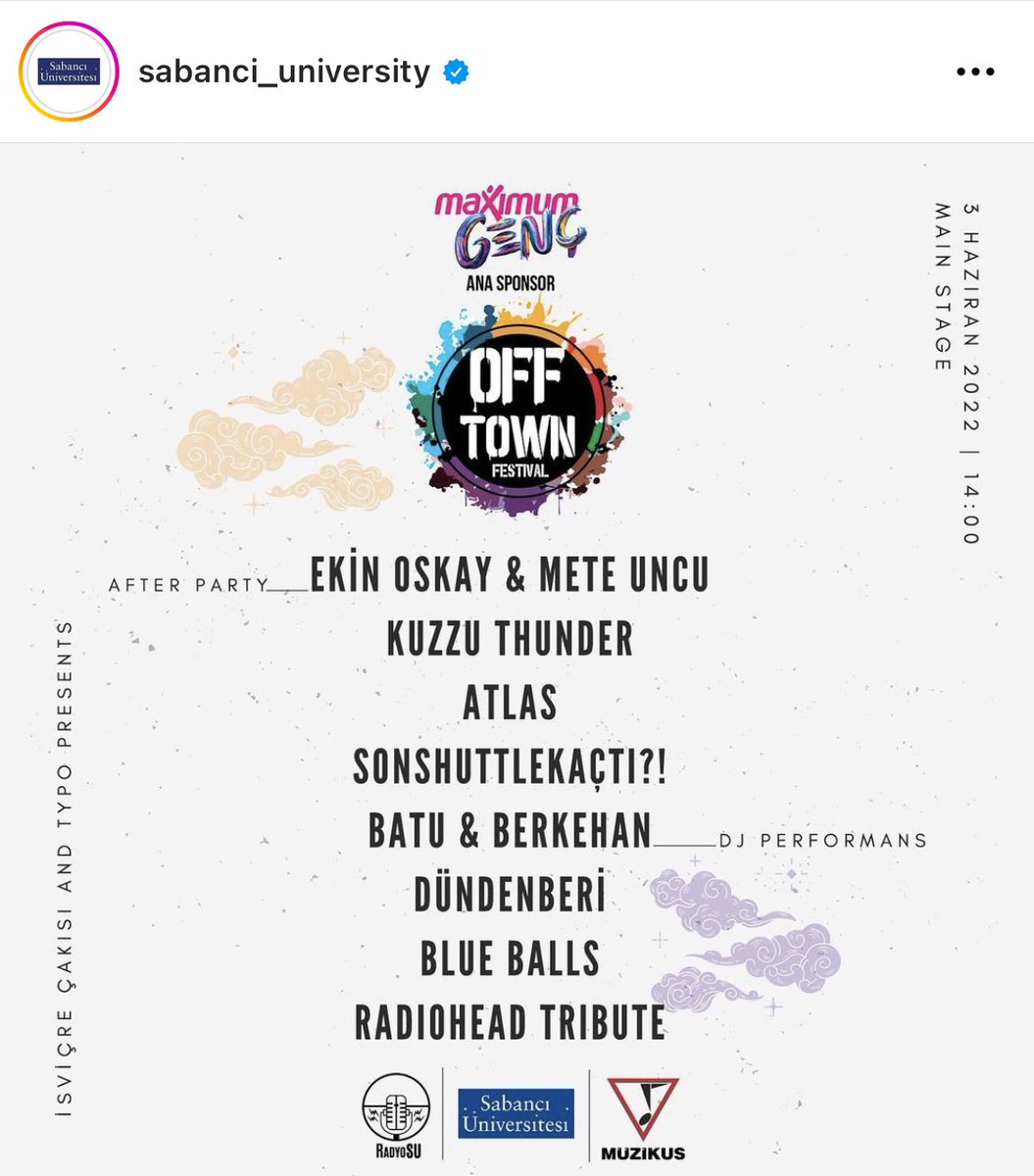 Üniversitemin instagram hesabında paylaşılmışım.
Context: after party