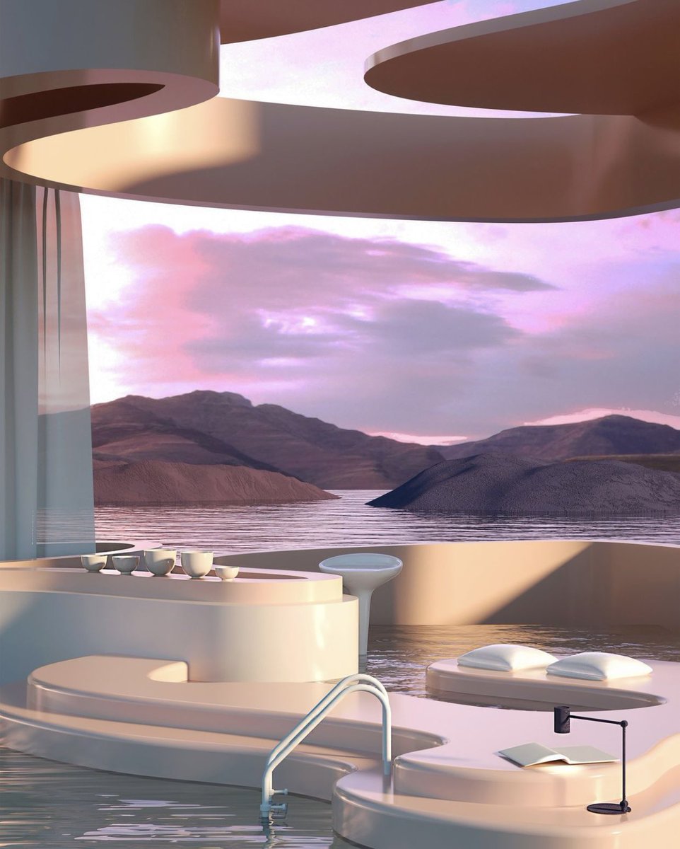 GM Everyone!💜 #nft #digitalart #nftart #3dart #interiordesign #architecture
