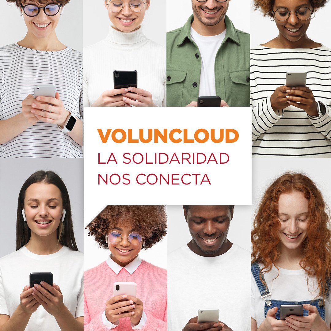 VoluncloudApp's tweet photo. A veces solo hay que encontrarse 👋 y eso es lo que hacemos en @VoluncloudApp de @pvoluntariado➡️ una app financiada con la @XSolidaria que conecta a más de 23.000 personas voluntarias 🔛 con 179 entidades en torno a 151 proyectos sociales👥 #MarcarLaXesLoNormal https://t.co/CoFbn0fUnr