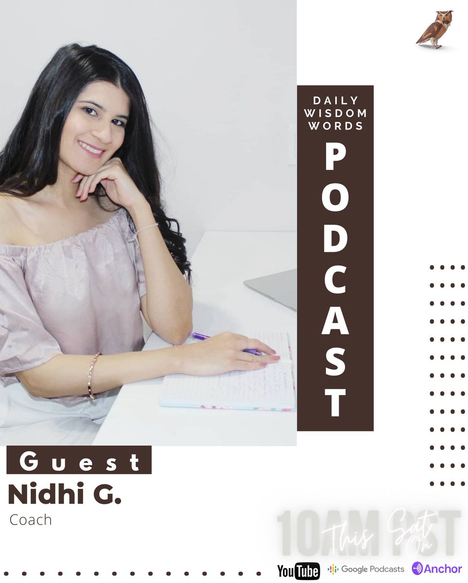 _dwwpodcast's tweet photo. This Saturday's episode of Daily Wisdom Words Podcast promises to be a blast as we would be having a manifestation coach on the show.

You don't want to miss it!

Subscribe to our YouTube channel 😊

#mentalhealthawareness 
#mentalhealtheducation💚 
#DWW https://t.co/RaqV010Els