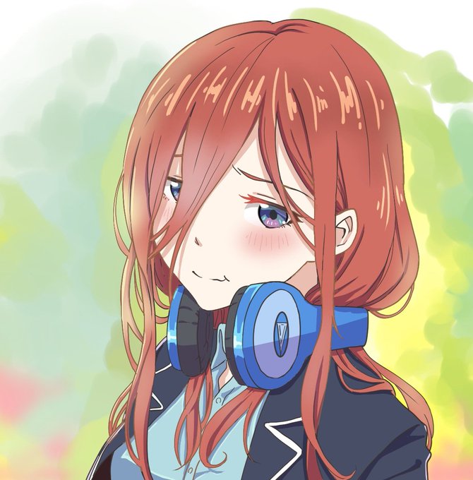 おたまさんがTwitterに投稿した中野三玖(五等分の花嫁)のイラスト。