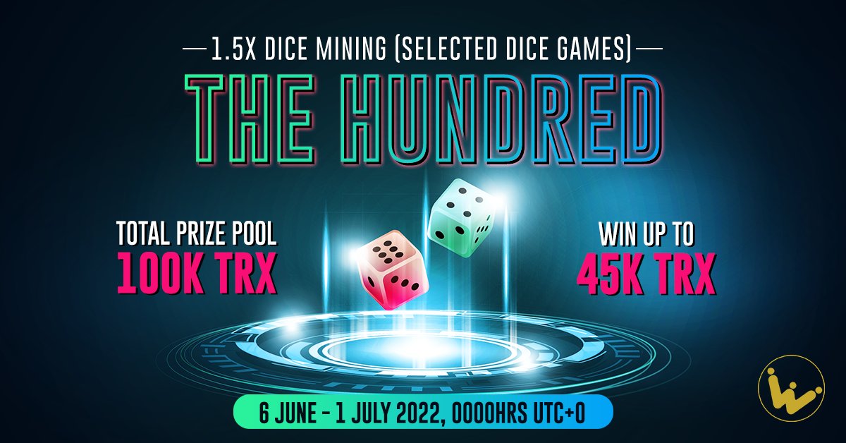 WINkorg777's tweet image. #WINksters, June's #WINkEvent is Now LIVE!

🏆 Prize Pool: 100,000 TRX
🏆 1.5x DICE Mining bonus

Event rules ➡️ wnk.to/The100

Don't miss this chance to #WIN just by playing select Dice games on Wink.org!